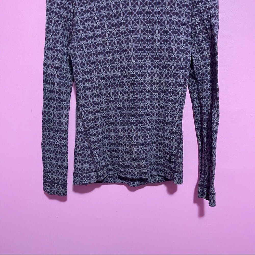 Smartwool Merino 250 Base Layer Pattern Crew Top Women’s Small Purple - Picture 5 of 9